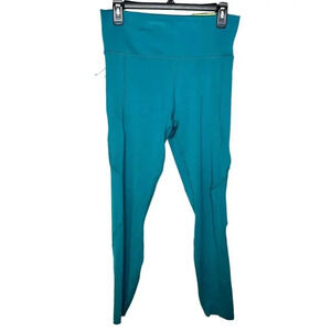 All In Motion Flex Rib 7/8 Turquoise Green Buttery Soft Leggings Sz. L NWT